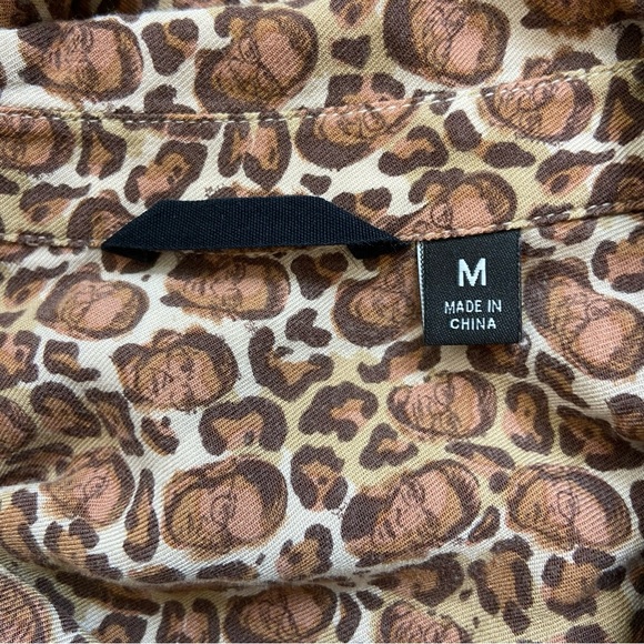 Betabrand Notorious RBG Leopard Print Blouse Size Medium - Picture 7 of 8